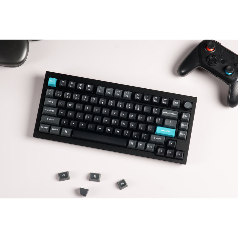 Load image into Gallery viewer, Keychron q1 ultra-m4 8k wireless custom mechanical keyboard (zwart, us lay-out (qwerty), silk pom banana, 75%, rgb, hot swap, 8k, 2.4 ghz | bluetooth 5.2 | usb-c)
