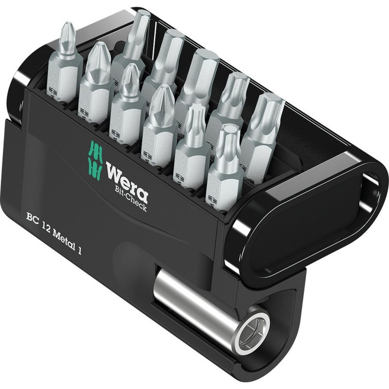 Load image into Gallery viewer, Wera bitset bit-check 12 metal 1 (universele houder en bits)
