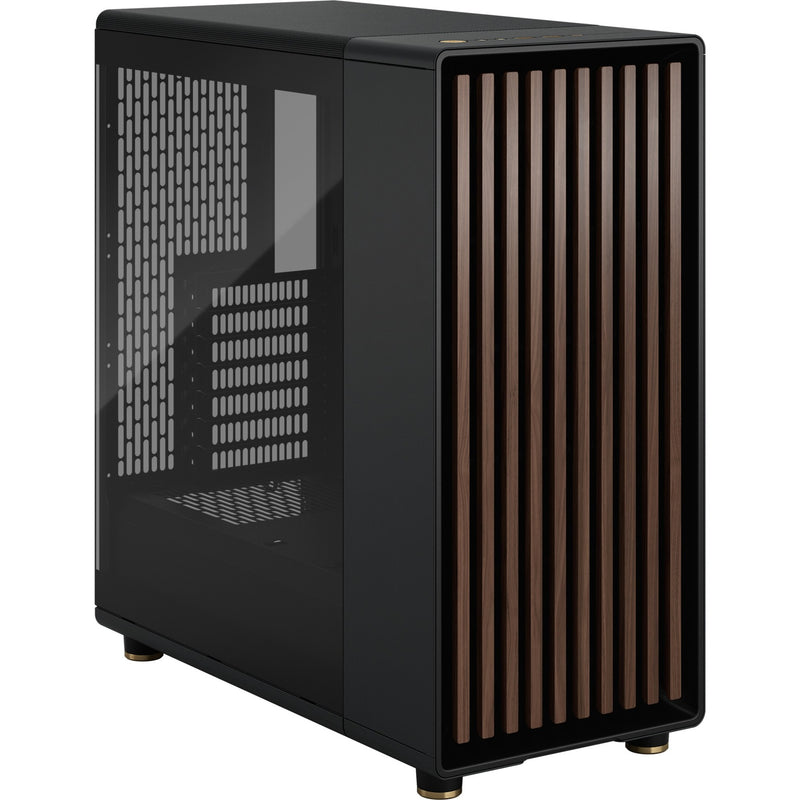 Load image into Gallery viewer, Fractal design north midi tower behuizing (zwart houtkleur | 2x usb-a | 1x usb-c | tempered glass)
