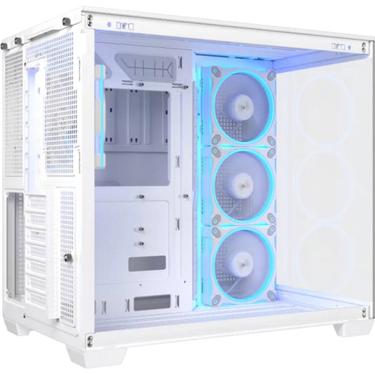 Asus a32 plus midi tower behuizing (wit | 2x usb-a | 1x usb-c | rgb | tempered glass)