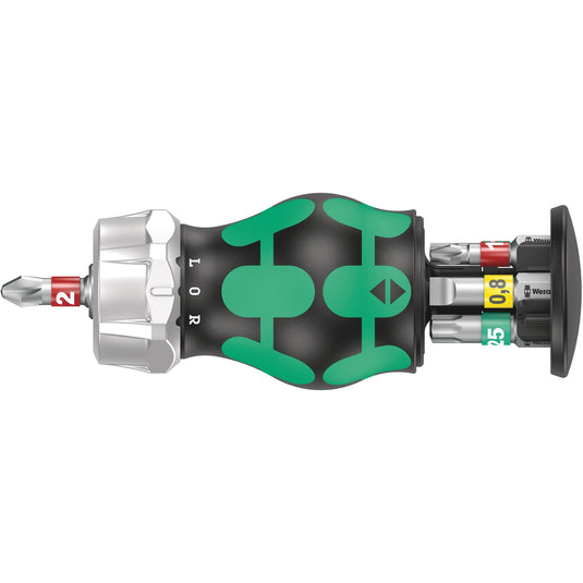 Wera kraftform kompakt stubby magazin ra 1, 6‑delig dopsleutel (zwart groen)