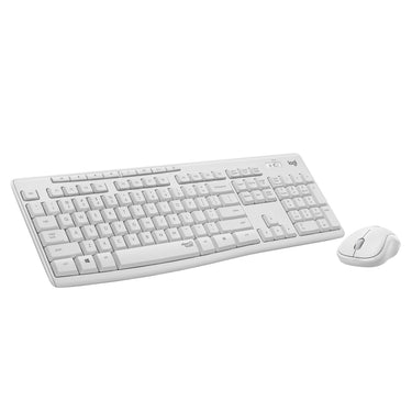 Logitech mk295 silent wireless keyboard and mouse combo desktopset (grijs, us-international lay-out (qwerty), 100%)