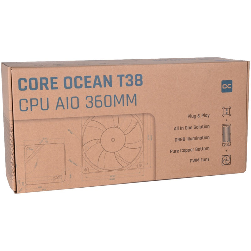 Load image into Gallery viewer, Alphacool core ocean t38 360 waterkoeling (zwart)
