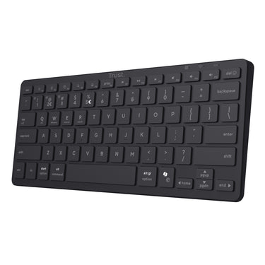 Trust nado ii bluetooth-toetsenbord (zwart, us lay-out (qwerty), scissor switches, 80% (tkl), bluetooth)