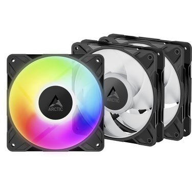 Arctic p12 pro a-rgb case fans (zwart, 3 stuks, 120 x 120 x 25 mm, pwm)