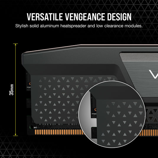 Corsair vengeance 32 gb ddr5-6400 (2x 16 gb) werkgeheugen (zwart, cmk32gx5m2b6400c32, xmp)