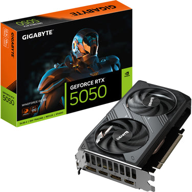 Gigabyte geforce rtx 5050 windforce oc 8g grafische kaart (2x displayport, 2x hdmi 2.1, dlss 4)