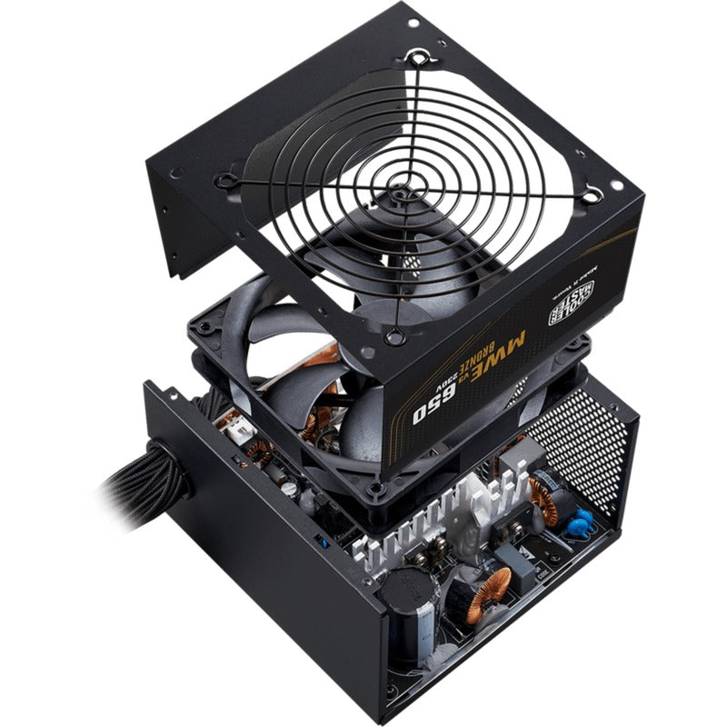 Load image into Gallery viewer, Cooler master mwe 650 bronze v3 650 watt voeding (zwart, 4x pcie)
