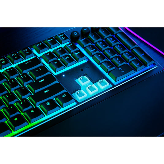 Razer ornata v3 low profile rgb mechanisch gaming toetsenbord (zwart, us lay-out (qwerty), hybrid-mecha-membrane, 100%, rgb leds, abs)