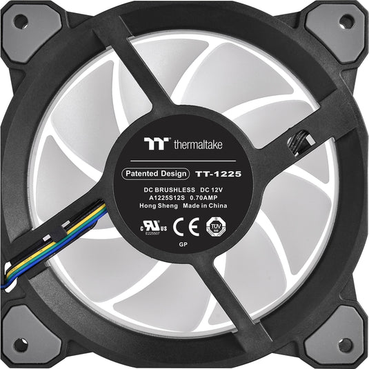Thermaltake riing quad 14 rgb radiator fan tt premium edition single fan pack case fan (zwart, 140 x 140 x 25 mm)