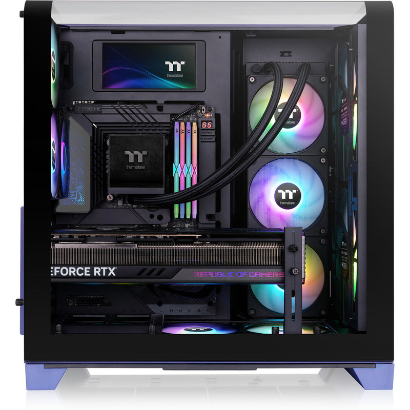Load image into Gallery viewer, Thermaltake view 390 air future dusk midi tower behuizing (paars | 2x usb-a | 1x usb-c | tempered glass)
