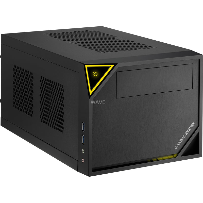 Load image into Gallery viewer, Sharkoon shark zone c10 mini tower behuizing (zwart | 2x usb-a)
