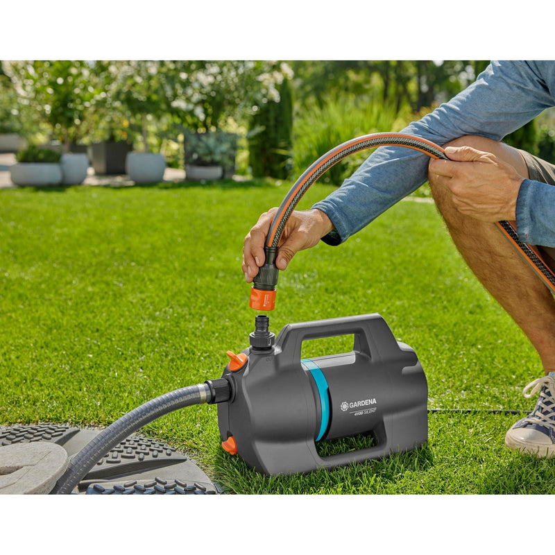 Load image into Gallery viewer, Gardena besproeiingspomp 4100 silent (donkergrijs turquoise, 550 watt)
