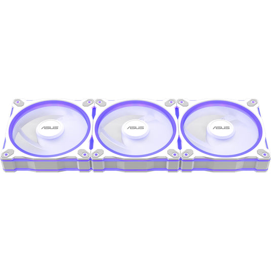 Asus prime mr120 argb reverse fan - triple pack case fans (wit, 3 stuks, 120 x 120 x 28 mm, 3 stuks)