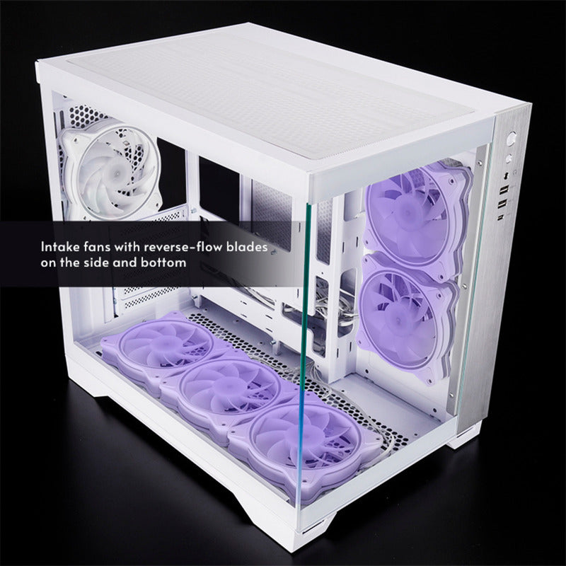Load image into Gallery viewer, Chieftec visio midi tower behuizing (wit | 2x usb-a | 1x usb-c | rgb | tempered glass)
