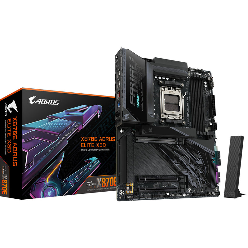 Load image into Gallery viewer, Gigabyte x870e aorus elite x3d socket am5 moederbord (zwart, raid, 5gb-lan, wi-fi 7, bt, sound, atx)
