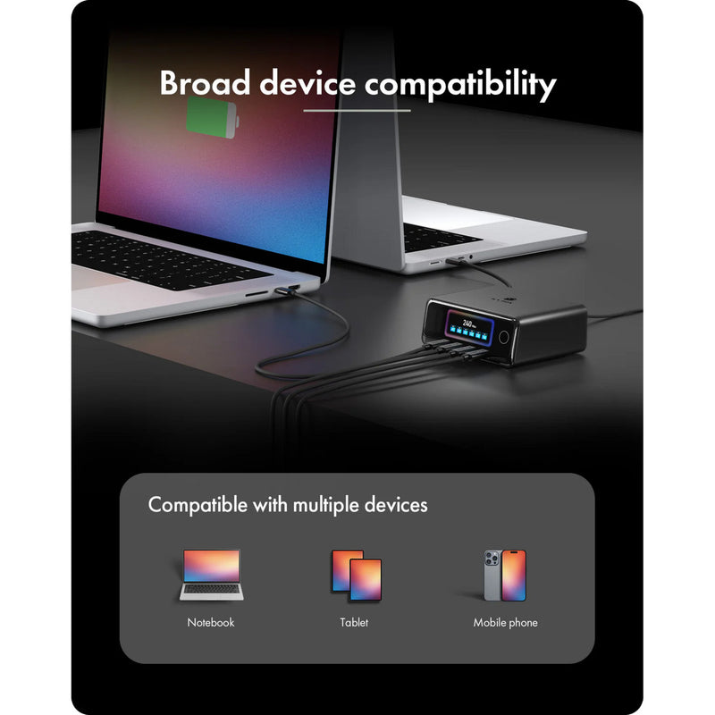 Load image into Gallery viewer, Icy box 240w gan oplaadstation (zwart)
