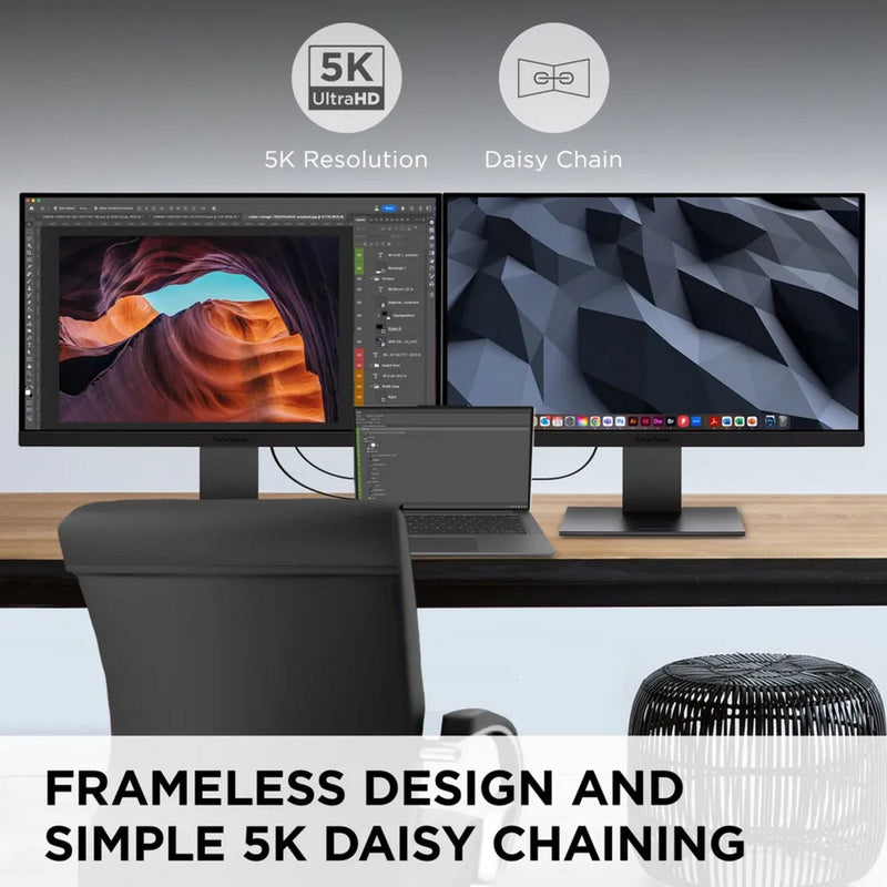 Load image into Gallery viewer, Viewsonic vp2788-5k mac-compatible 27 4k uhd monitor (zwart, 2x thunderbolt 4, 1x hdmi, 1x displayport, usb-a, usb-c)
