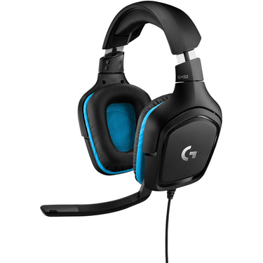 Logitech g432 7.1 surround sound wired over-ear gaming headset (zwart blauw, pc, playstation 4, playstation 5, xbox one, xbox series x|s, nintendo switch)