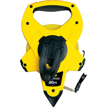 Stanley landmeter powerwinder fiberglas 30m afstandsmeter (geel zwart)