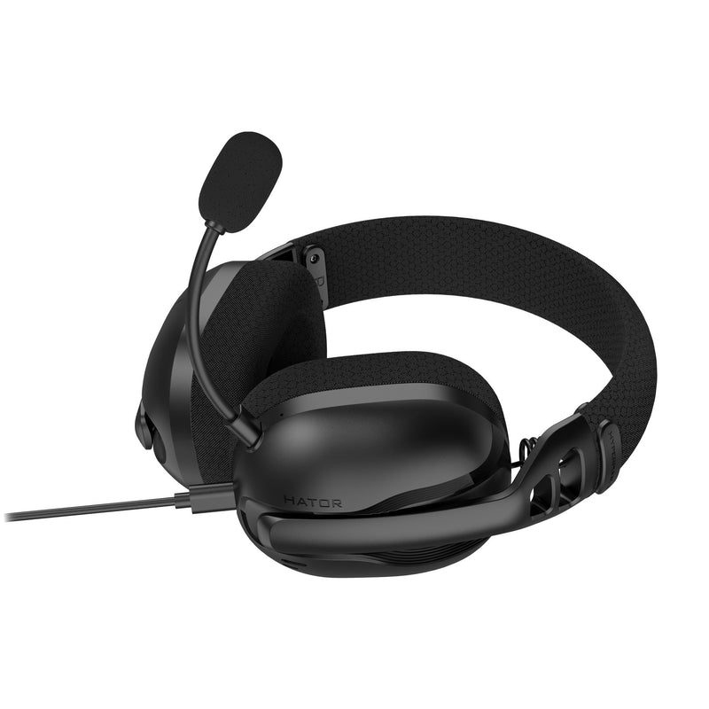 Load image into Gallery viewer, Hator hyperpunk 3 usb over-ear gaming headset (zwart, virtual 7.1 surround sound, usb-a usb-c bluetooth)
