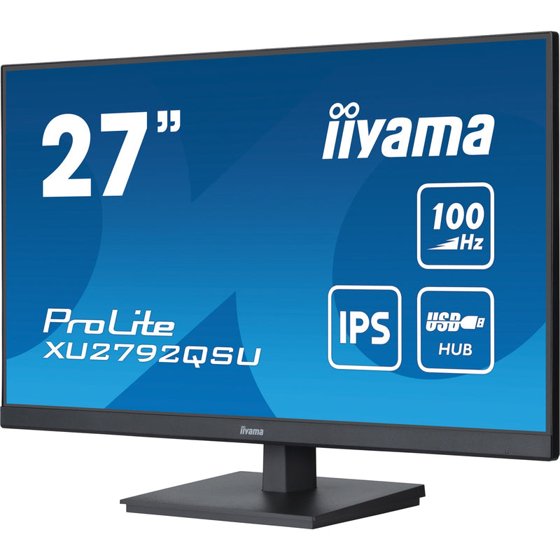 Load image into Gallery viewer, Iiyama prolite xu2792qsu-b6 27 monitor (zwart (mat), hdmi, displayport, 4x usb-a, usb-b)
