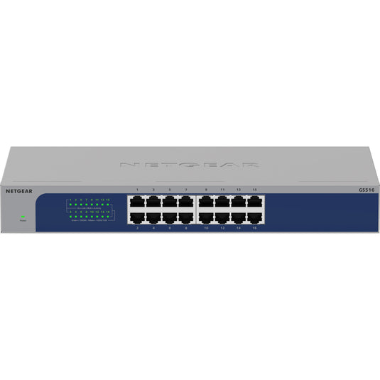Netgear gs516 switch (grijs blauw)