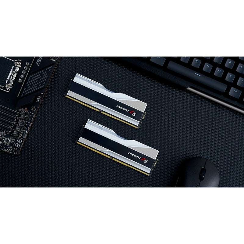 Load image into Gallery viewer, G.skill trident z5 rgb 32 gb ddr5-6400 (2x 16 gb) werkgeheugen (zilver, f5-6400j3239g16gx2-tz5rs, xmp 3.0)
