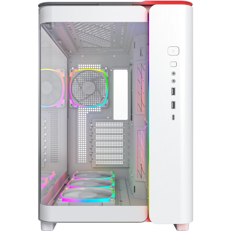 Load image into Gallery viewer, Montech king 95 pro midi tower behuizing (wit | 2x usb-a | 1x usb-c | rgb | tempered glass)
