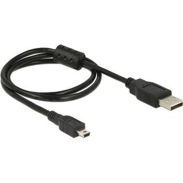 Delock cable usb 2.0-a > usb mini-b 5pin 0,70m kabel (zwart)