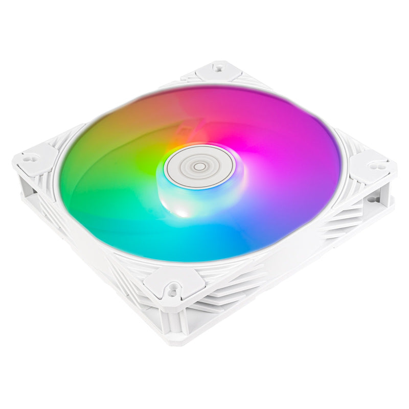 Load image into Gallery viewer, Silverstone shark force 140 argb case fan (wit, 140 x 140 x 25 mm, pwm, 4-1 pin argb (5v led))
