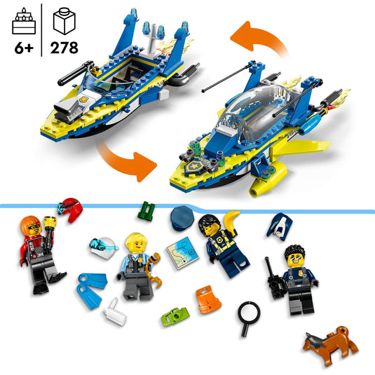 Lego city - waterpolitie recherchemissies constructiespeelgoed (60355)