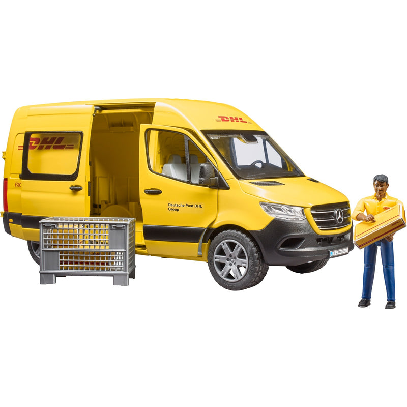 Load image into Gallery viewer, Bruder mb sprinter dhl met bestuurder modelvoertuig (02671)
