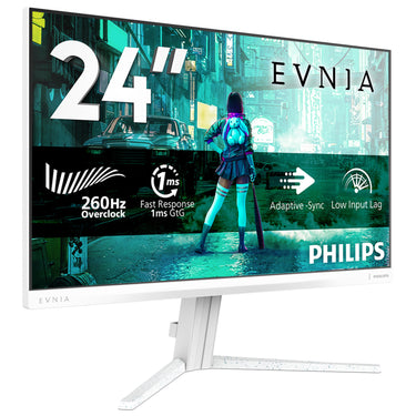 Philips evnia 24m2n3201pl 23.8 monitor (wit, 1x hdmi 2.1, 1x displayport 1.4, 260 hz (overclock))