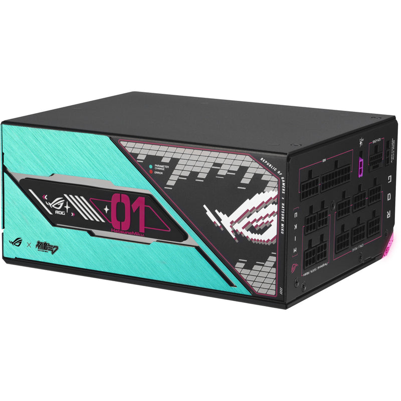 Load image into Gallery viewer, Asus rog thor platinum iii hatsune miku edition modulaire 1200 watt voeding (zwart, 1x 12v-2x6, 4x pcie)
