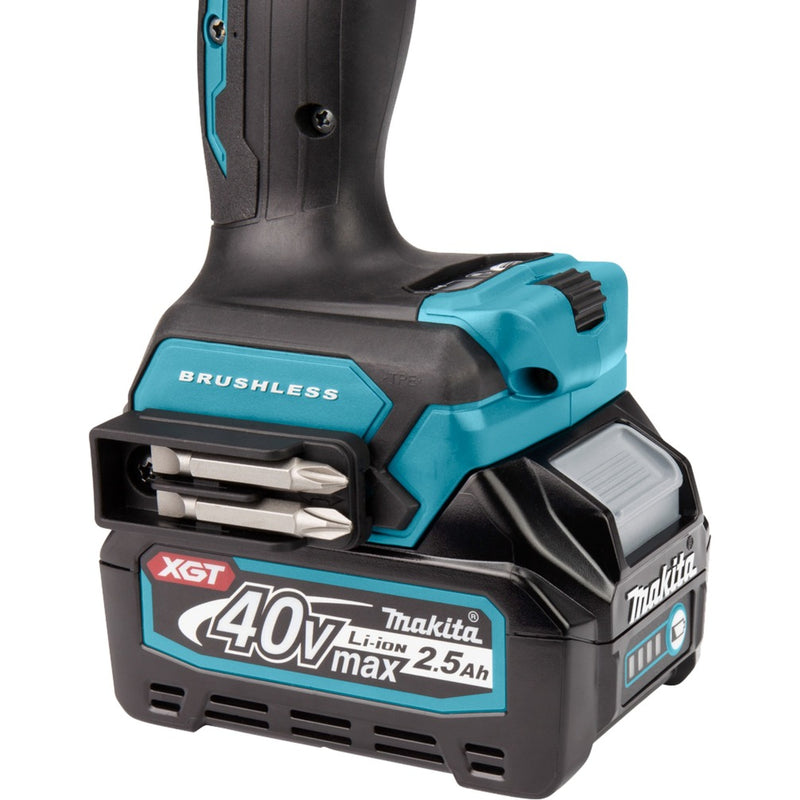 Load image into Gallery viewer, Makita 40 v max boor- schroefmachine xgt df001gd201 schroeftol (blauw zwart, mbox, oplader en 2 accu's (2,5 ah) inbegrepen)
