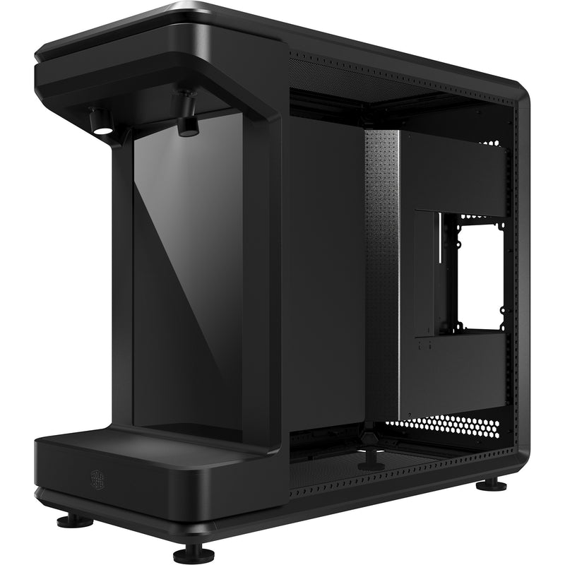 Load image into Gallery viewer, Cooler master masterframe 360 stage lcd midi tower behuizing (zwart | 2x usb-a | 1x usb-c | tempered glass)
