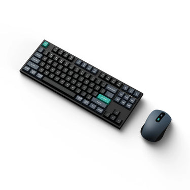 Keychron b33 keyboard and bm25 mouse wireless combo desktopset (zwart, us lay-out (qwerty), scissor switches, 80% (tkl), abs, usb-c | 2.4 ghz | bluetooth, 400-2400 dpi)