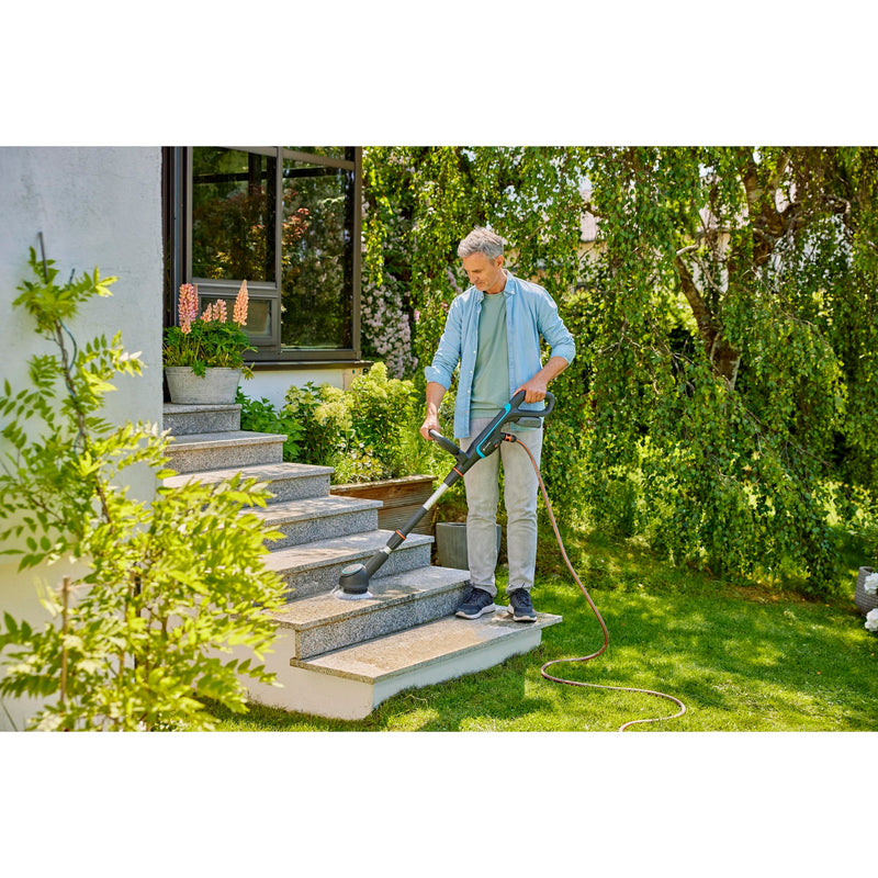 Load image into Gallery viewer, Gardena aquabrush compact accu-multireiniger 02 18v p4a solo vloerreiniger (grijs turquoise, 14840-55, power for all alliance, accu en lader niet inbegrepen)
