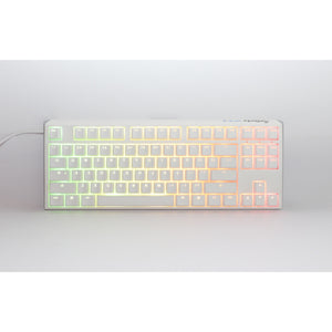 Ducky one 3 classic pure white tkl rgb mechanisch toetsenbord (wit, us lay-out (qwerty), cherry mx red, 80% (tkl), rgb leds, double-shot pbt, hot-swappable, quack mechanics)