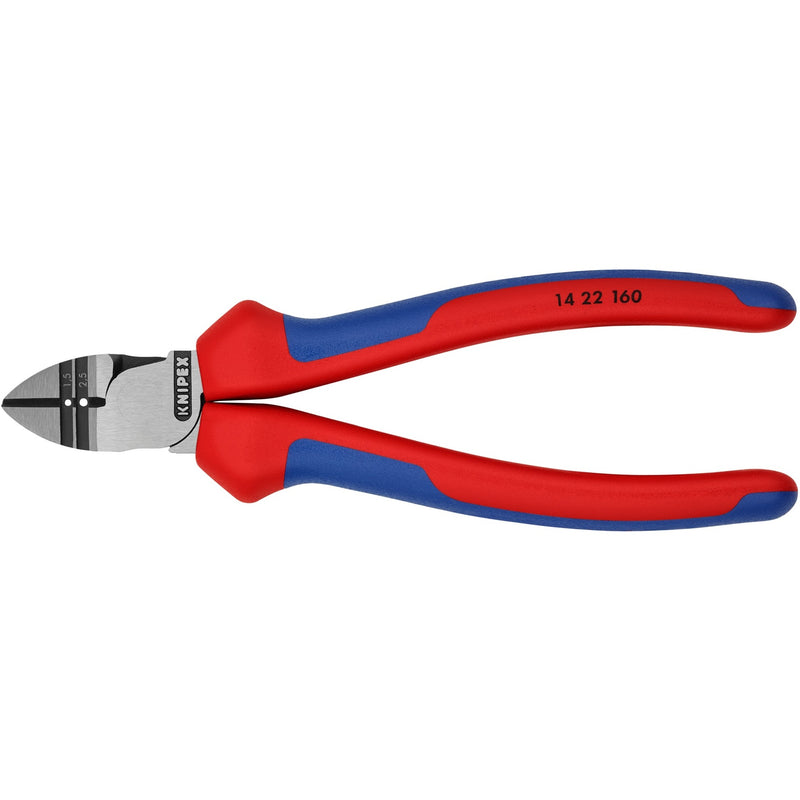 Load image into Gallery viewer, Knipex afstrip-zijsnijtang 14 22 160 kniptang (rood blauw, lengte 160mm, vde-getest)
