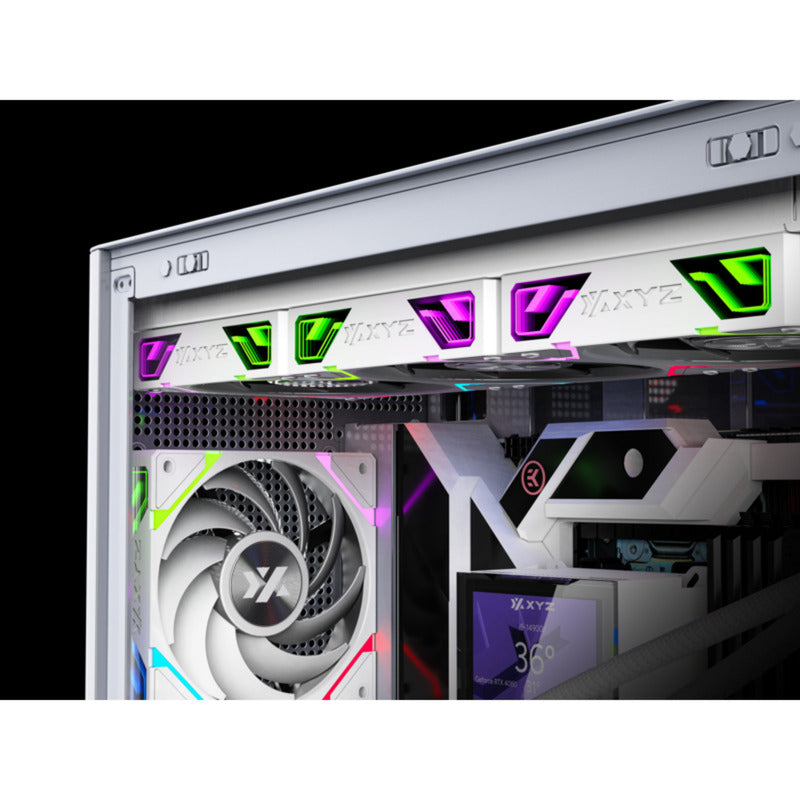 Afbeelding laden in galerijviewer, Xyz pc gear hydroview aio 360 waterkoeling (wit, argb, pwm)
