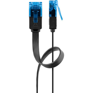 Goobay cat 6a u utp platte kabel (zwart, 20 meter)