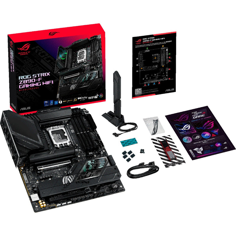 Load image into Gallery viewer, Asus rog strix z890-f gaming wifi socket 1851 moederbord (zwart, raid, 2.5gb-lan, wi-fi 7, bt, sound, atx)
