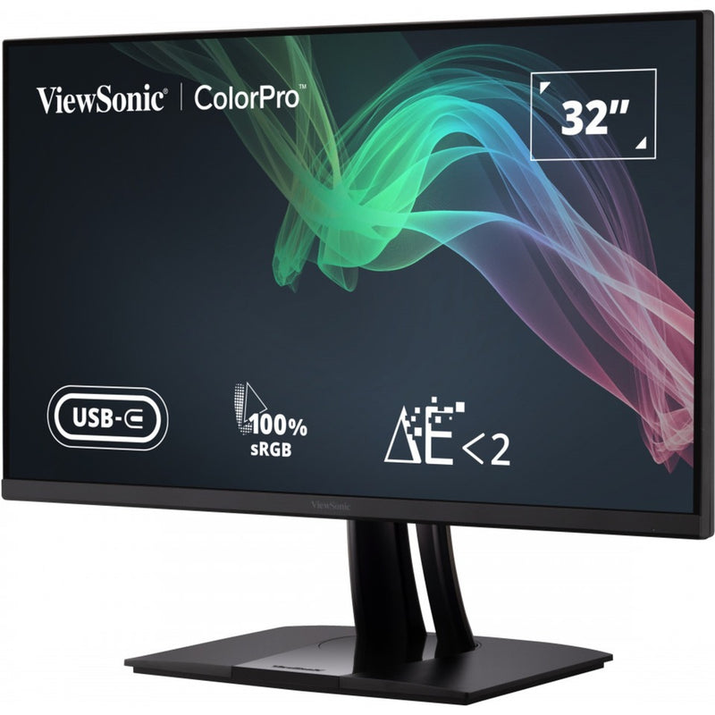 Load image into Gallery viewer, Viewsonic vp3256-4k 31.5 monitor (zwart (mat), 2x hdmi, 1x displayport, usb-a, usb-b, usb-c)
