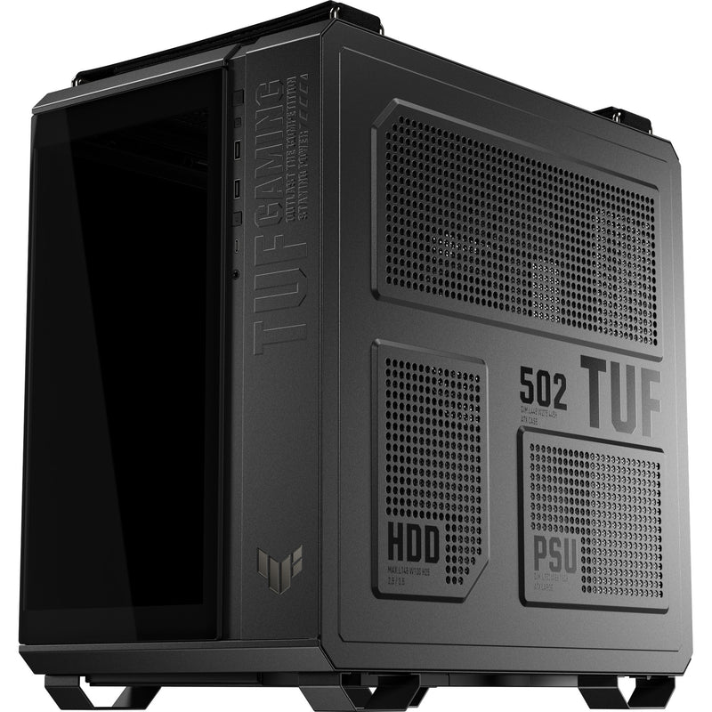 Load image into Gallery viewer, Asus tuf gaming gt502 horizon argb midi tower behuizing (zwart | 3x usb-a | 1x usb-c | tempered glass)
