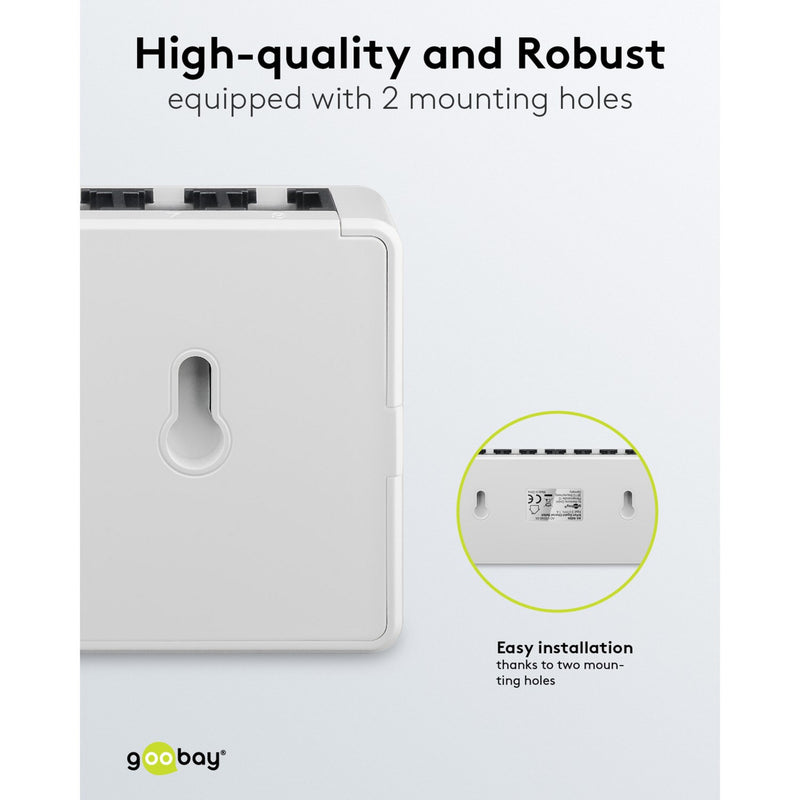 Load image into Gallery viewer, Goobay 8-poort gigabit ethernet switch (wit)
