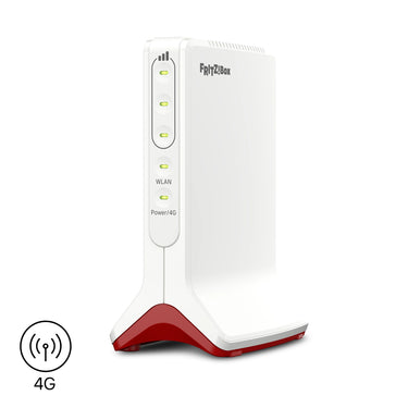 Fritz! box 6825 4g edition international wlan lte router (wit rood, mesh wi-fi, 4g 3g)