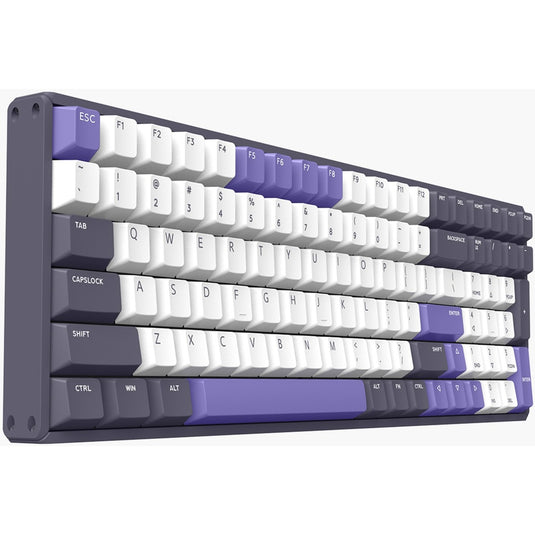 Iqunix f97 lavandin wireless mechanical keyboard (lavendel, us lay-out (qwerty), cherry mx brown, 96%, rgb leds, hot-swappable, pbt, 2.4ghz | bluetooth 5.1 | usb-c)