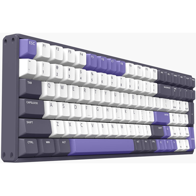 Load image into Gallery viewer, Iqunix f97 lavandin wireless mechanical keyboard, gaming toetsenbord (lavendel, us lay-out, cherry mx brown, rgb leds, 96%, hot-swappable, pbt, 2.4ghz | bluetooth 5.1 | usb-c)
